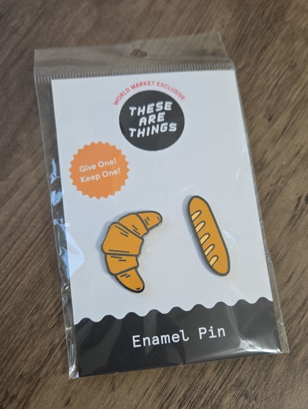 New Croissant And Baguette 2-Pack Enamel Pins
